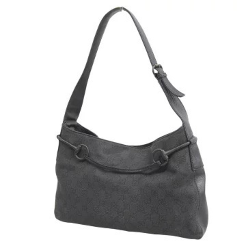 Gucci GG Canvas One Shoulder Hobo Bag Shoulder Black - Picture 2 of 8